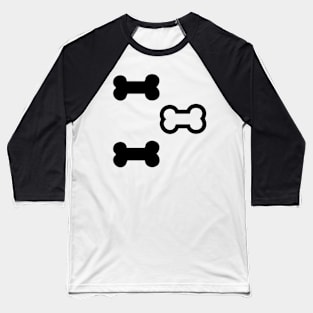 black dog bones design Baseball T-Shirt